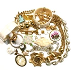 Vintage Designer Kramer Giovanni Boucher BSK Italy Trifari Gold Toned Lot, Box B