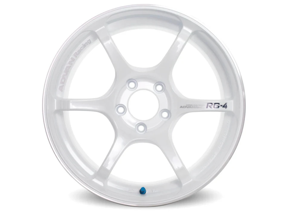 Advan RG-4 18x9 +35 5x114.3 Racing White Metallic & Ring Wheel | eBay