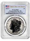 2025 S Morgan Silver Dollar $1 Reverse Proof  PCGS PF69 First Day of Issue #255