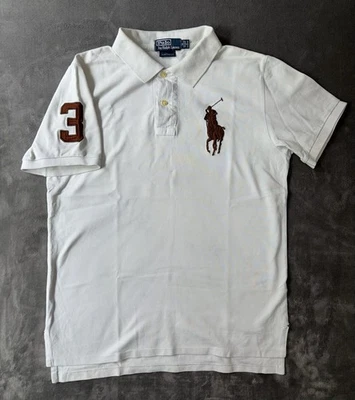 Polo Ralph Lauren Big Pony Herren Polo-Shirt, Größe M, Weiß - Bild 1 von 4