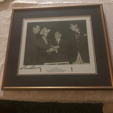 Sam Snead Signed Frame Photo Accepting Congratulation From BobbyJones49Masters