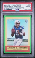 2023 TOPPS COMPOSITE GREEN RAINBOW FOILBOARD ANTHONY RICHARDSON 141/250 PSA 8
