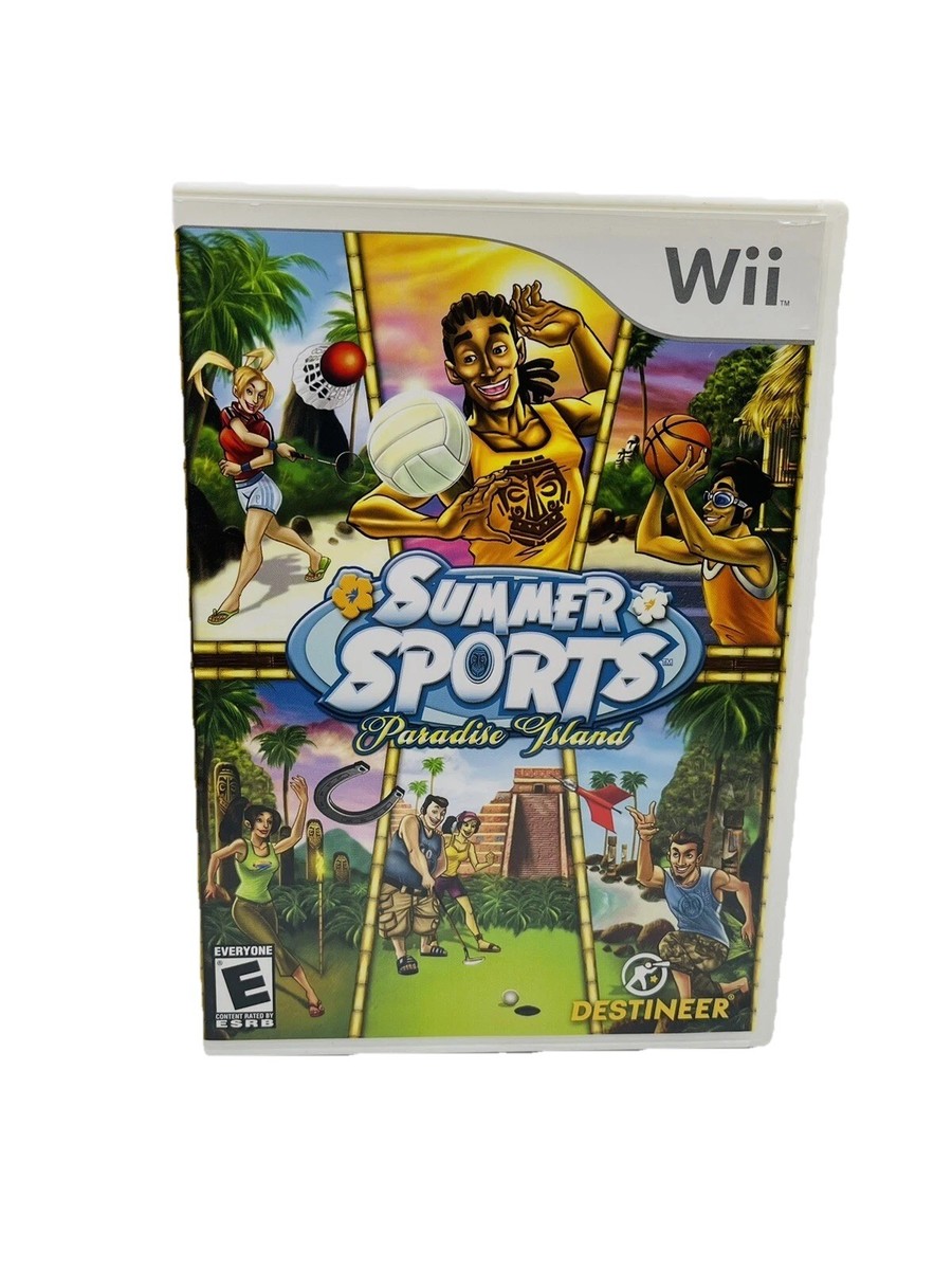 Summer Sports Paradise Island Wii Game Nintendo CIB Badminton