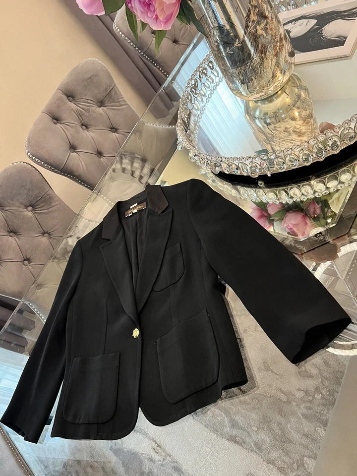 Auténtica chaqueta blazer uniforme Louis Vuitton con detalles dorados talla 42 Foto 3 de 4