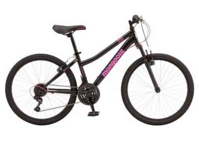 black and pink mongoose bike