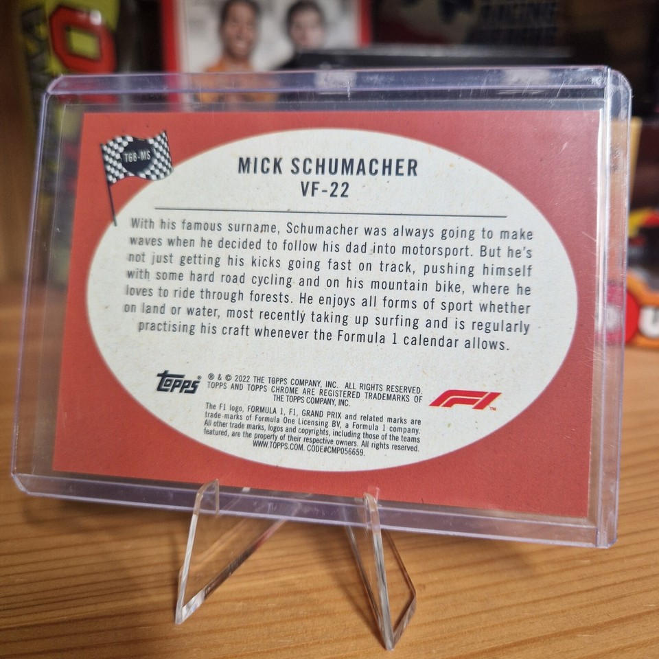 Mick Schumacher 2022 Topps F1 Chrome Card T68MS Insert Haas Racing