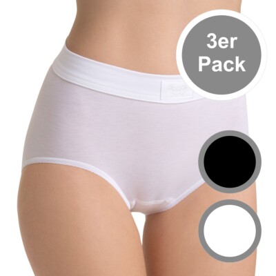 3er Spar-Pack - Sloggi - Double Comfort - Damen - Maxi - mit Baumwolle
