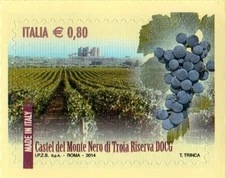 2014 Italy Republic I wines D.O.C.G. 3rd Castel del Monte nero MNH
