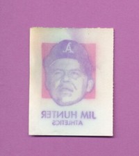 POOR CATFISH TATTOO 1971 TOPPS JIM HUNTER HOF VINTAGE LOW GRADE GOT WET TPHLC-45