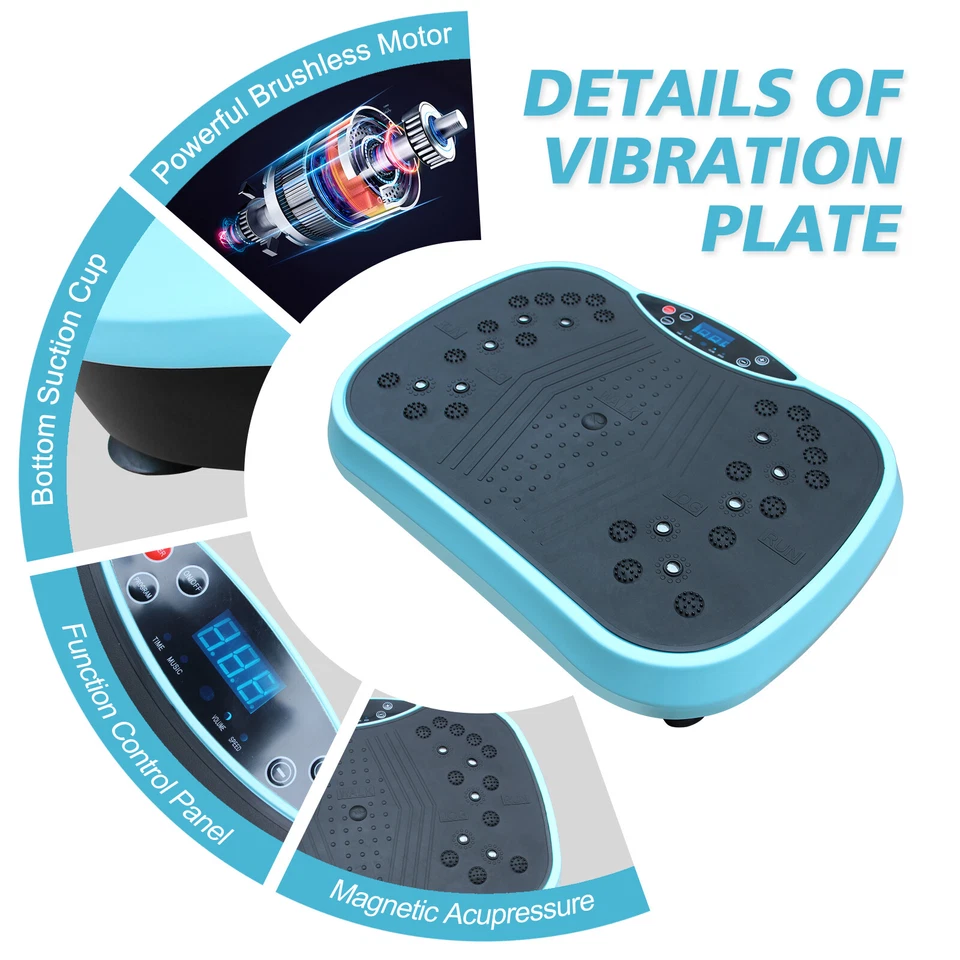 Vibration Plate Exercise Machine Whole Body Workout Vibration Fitness Platform - Image 4 of 4