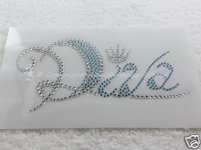 Hotfix Strass / Metallstuds Bügelbild Diva mit Krone 120306 Karostonebox