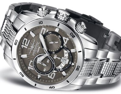 FIREFOX SKYWALKER Edelstahl Flieger Chronograph Herrenuhr FFS220 lava grau 10ATM
