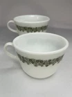 Vintage Pyrex Corelle Spring Blossom Crazy Daisy Coffee Tea Cup Mug Set of 2