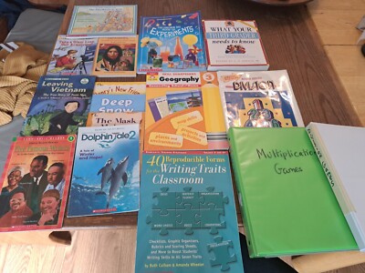 Homeschool Curriculum Lot Of 16 Student Workbooks Math history science 3rd Grade