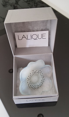 Lalique Opalescent Glas Anemone Blumenstiel 2005 signiert und verpackt 