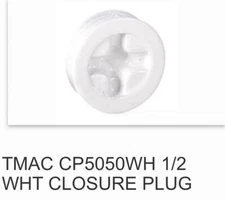 (C) (QTY 10) TayMac CP5050WH 1/2” Weatherproof Metallic Closure Plug Die-Cast⚡️