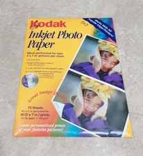NIP Kodak Inkjet Photo Paper Micro Perforated for 2-5"x 7” per Sheet - 15 Sheets