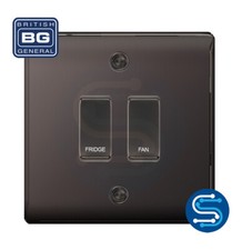 BG Black Nickel 2 Gang Custom Grid Switch Panel Kitchen Appliance