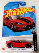 2023 Hot Wheels Red Corvette C7 Z06 Convertible 34/250 HW Roadsters 4/10