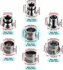 7 Pieces Faucet Adapter Kit, Sink Adapter for Faucet, Male Thread M16, M16.5,...