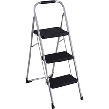Cosco Folding Three-Step Slip-Resistant Stool Ladder (Open Box)