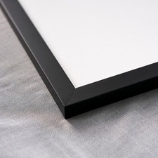 Square Classic Modern Black Picture Frame - UV Acrylic, Backing, Hardware