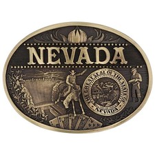 Montana Silversmiths Nevada Heritage Western Belt Buckle Brass Western Jewelry