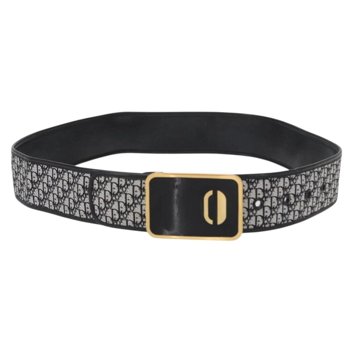 Christian Dior S16108 Leather & Canvas Belt S CHRISTIAN DIOR Women main image 4