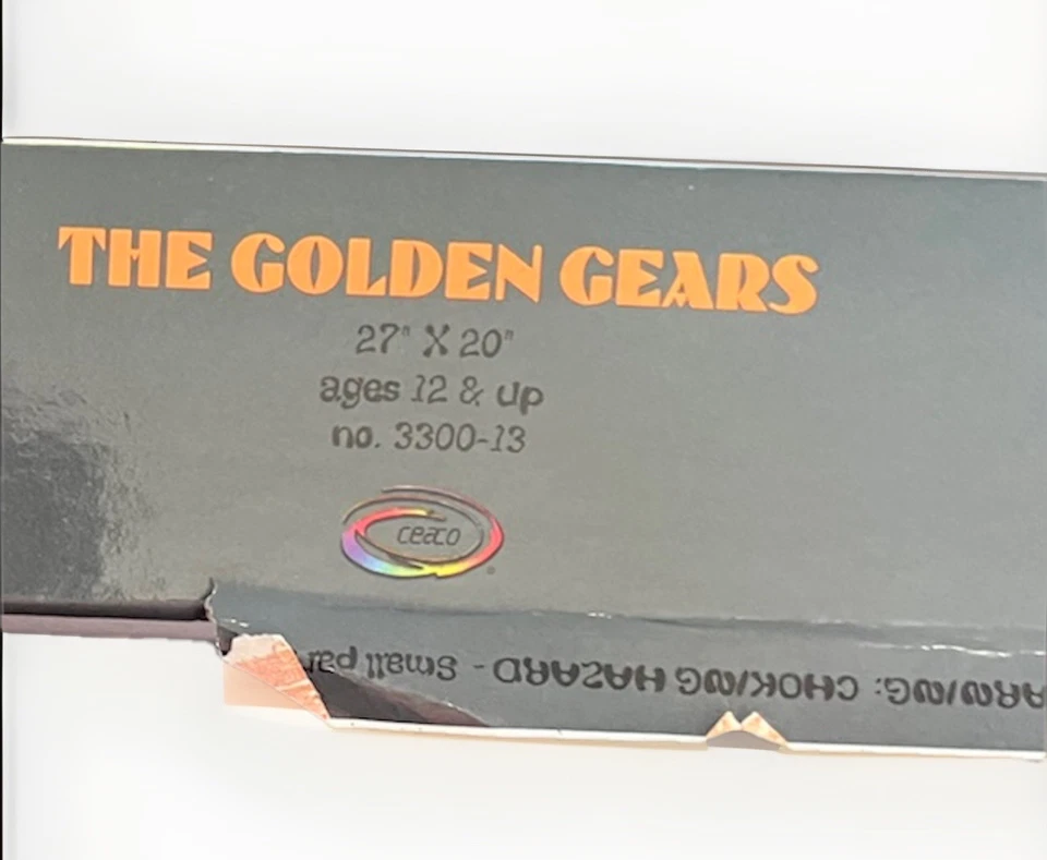 Vtg Steampunk Jigsaw Puzzle Gold Ceaco Golden Gears Sealed 1000 Piece RARE! - Image 4 of 4