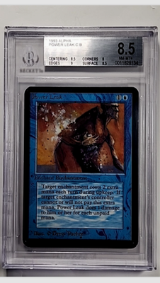 1993 MTG Magic The Gathering LEA Alpha Vintage Power Leak BGS 8.5
