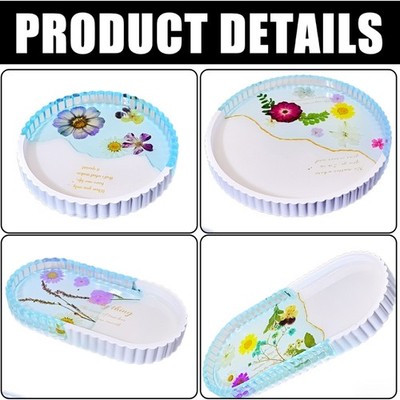 Round/Oval Shape Resin Tray Molds for Epoxy Resin Holder Decoration