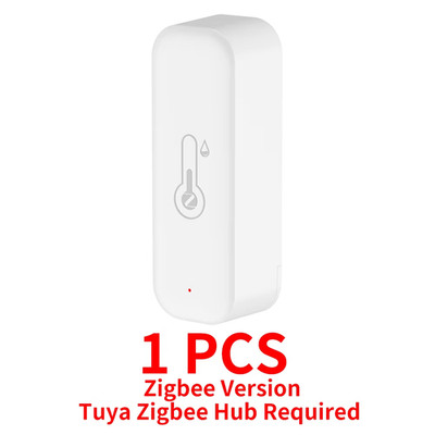 1~4Pcs Tuya Zigbee 3.0 Temperature Humidity Sensor  ZTH02 Work with Smartlife Ya