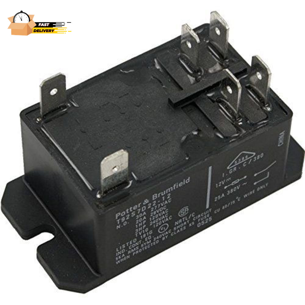 TE CONNECTIVITY /  T92S7D22-12 Power Relay, Dpst-No, 12VDC, 3