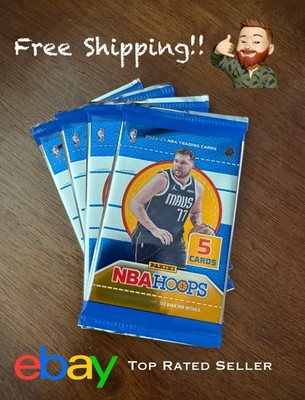 Lot Of 4: 2024-25 Panini Nba Hoops 5 Card Packs Sealed Free Shipping!
