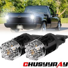 Pair Upgraded 3157 3156 4157 LED Backup Reverse Light Bulbs Super Bright White A