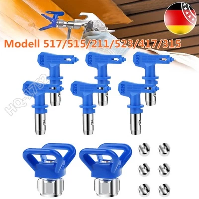MARKENLOS 6Stk Stahl Spritzdüse Düse Tip Für Wagner Airless Farbspritzpistole Werkzeug DE