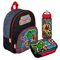 Set Avengers | Kinderrucksack Mit Trinkflasche Und Brotzeitdose