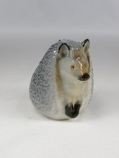 Vintage Russian Lomonosov Porcelain Hedgehog Figurine SEE VIDEO