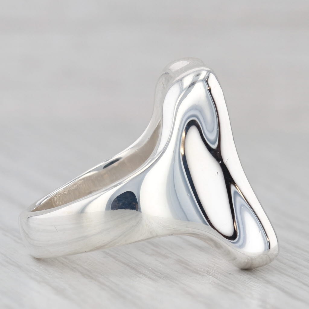 Concave Contoured Statement Ring Sterling Silver … - image 5