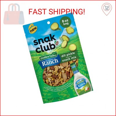 Snak Club Hidden Valley Ranch and Dill Pickle Flavored Snack Mix, Toasted Corn, 