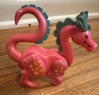 New ListingVintage Fisher Price LITTLE PEOPLE Pink Dragon Figure Royal Castle HAS BOTH EARS