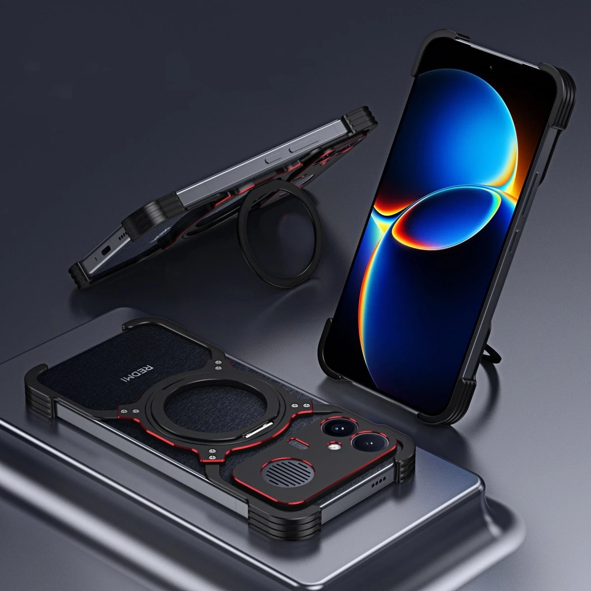 磁性金属无框可支撑外壳 适用于小米 15 Poco F8 Ultra Redmi K80 K90 Max - 第 7/36 张图片