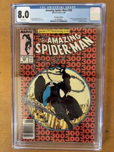 The Amazing Spider-Man #300 CGC 8.0 White Pages Newstand 1st Appearance of Venom