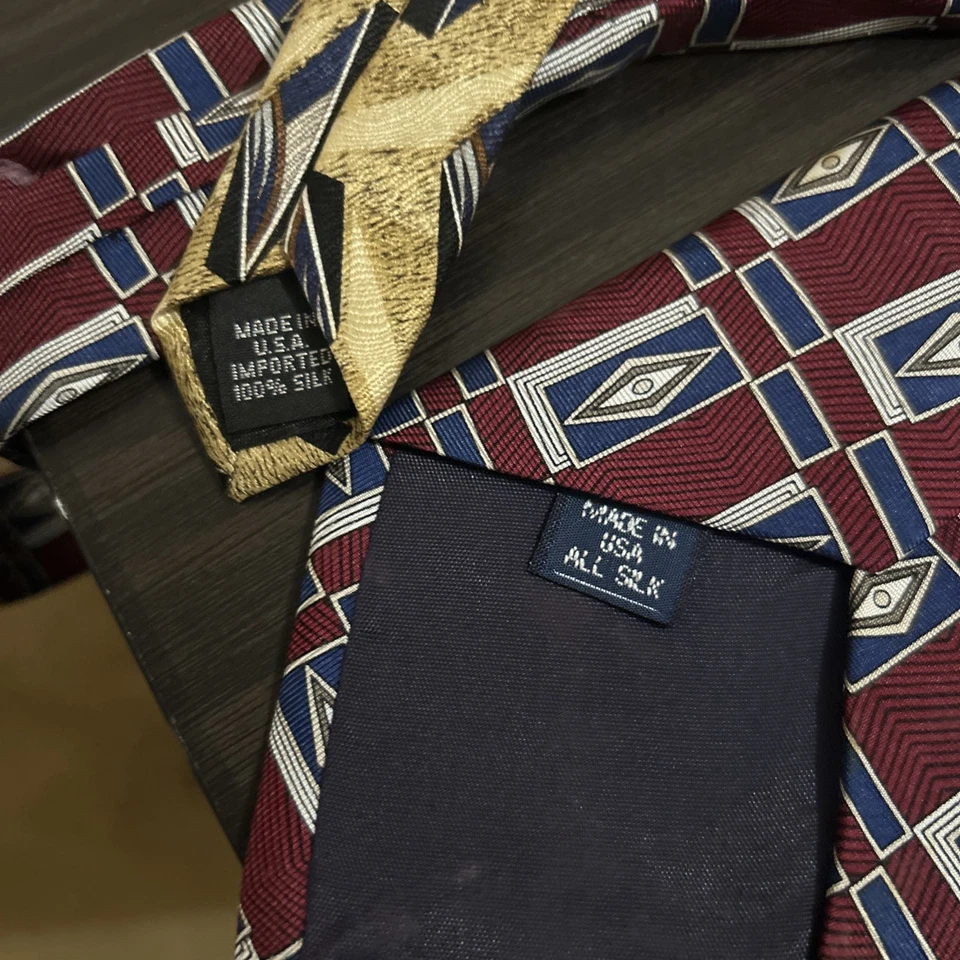 2, grandes e altas, gravatas sociais, 64+ polegadas de comprimento, Irvine Park e John Blair - Imagem 3 de 4