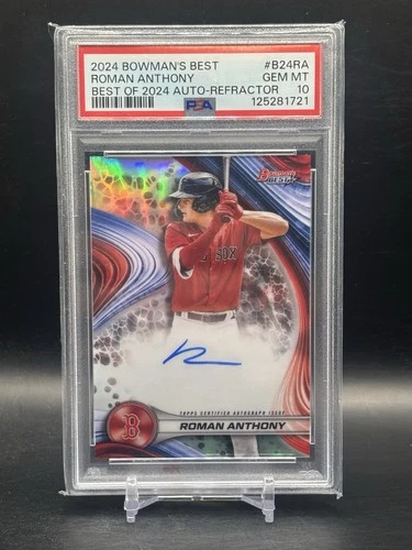 Roman Anthony PSA 10 2024 Bowman's Best Refractor Autographs Auto B24-RA Red Sox