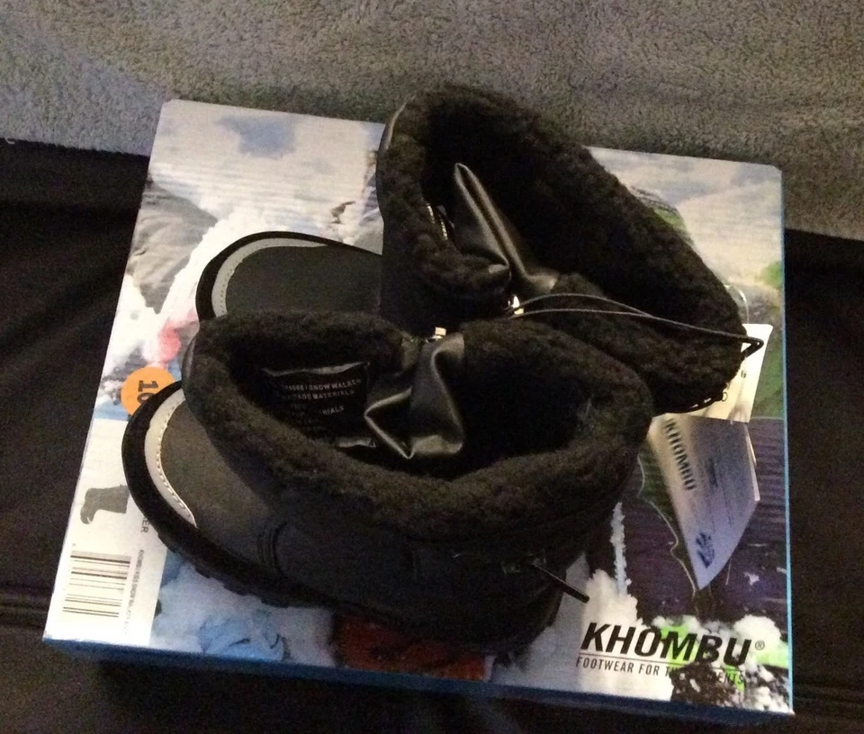 Nova Na Caixa Bota Infantil Khombu Menino Snow Walker Tamanho 10 Impermeável Classificação -20 Graus - Imagem 4 de 4