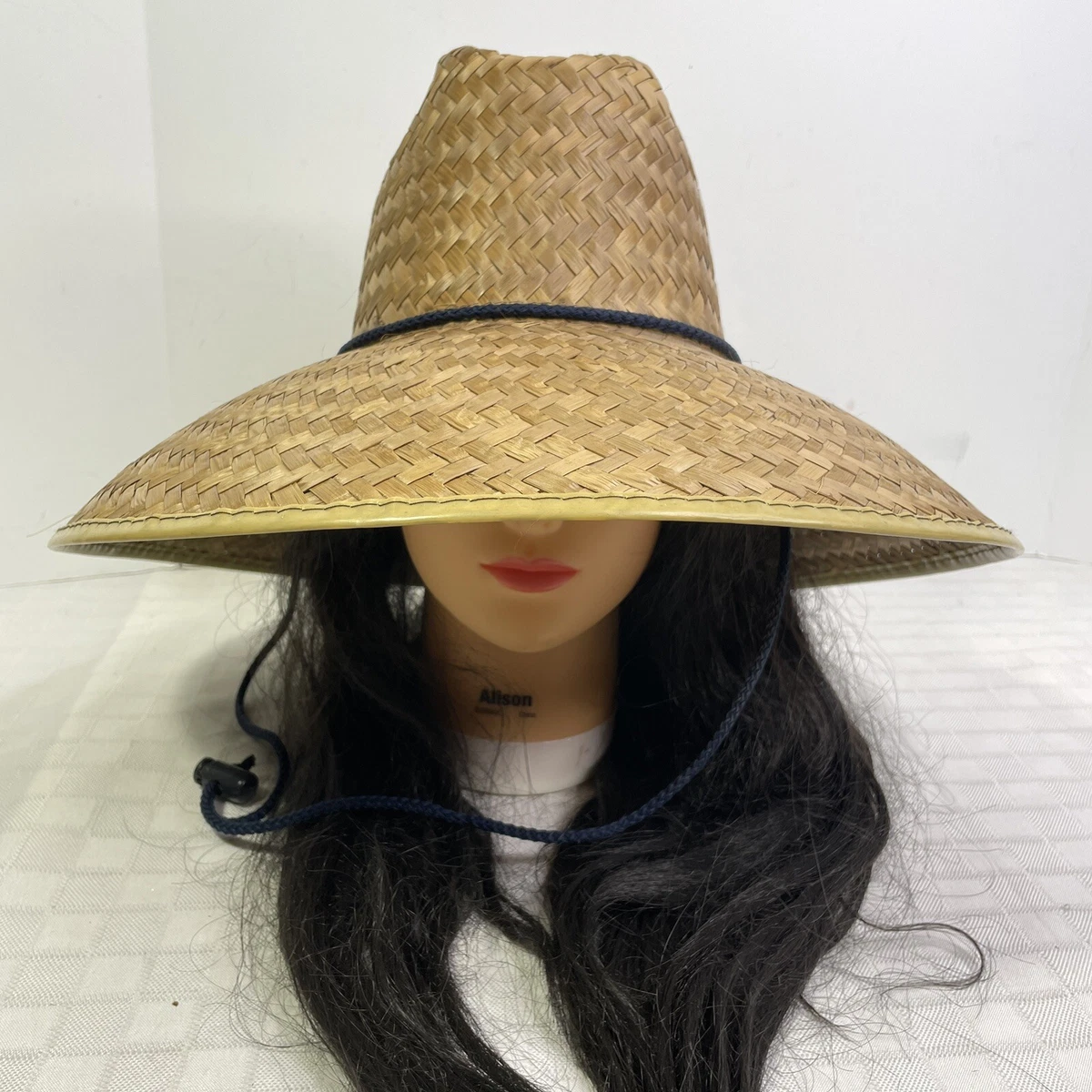 Peter Grimm Hasselhoff Straw Hat 5 Inch Brim 100 Straw Lifeguard