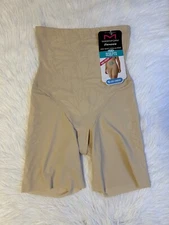 Maidenform Flexees Shapewear Womens Size Small Nude High Waist Thigh Slimmer