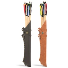 Archery Arrow Quiver Leather Bag Holder Hip Waist Recurve Bow Longbow Hunting