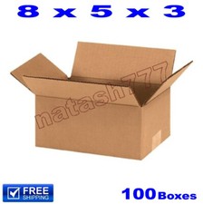100 - 8x5x3 Cardboard Boxes 32ECT Mailing Packing Shipping Corrugated Carton
